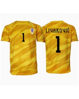 Croazia Dominik Livakovic #1 Portiere Maglia Gara Casa Repliche Europei 2024 Croazia Dominik Livakovic #1 Portiere Maglia Gara Casa Repliche Europei 2024